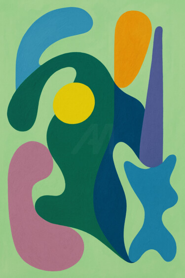 数字艺术 标题为“Composition abstrai…” 由Yahya Ahssaini, 原创艺术品, 数字油画