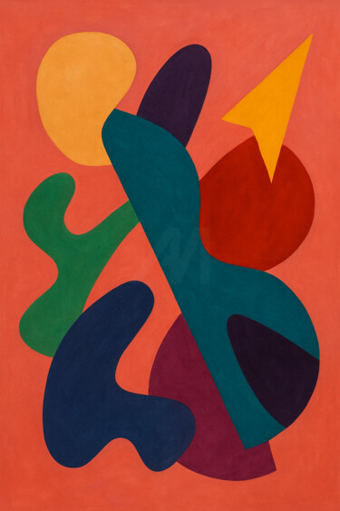 数字艺术 标题为“Abstraction dynamiq…” 由Yahya Ahssaini, 原创艺术品, 数字油画