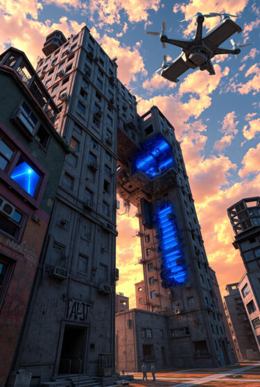 Arte digitale intitolato "Glovian" da Kubicol, Opera d'arte originale, Stampa digitale