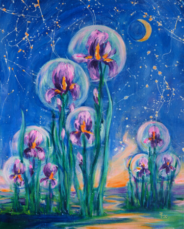 绘画 标题为“Iris — Cosmic Intui…” 由Sasha Tovstik, 原创艺术品, 丙烯