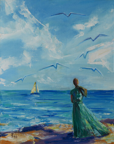 "Cilantro — oil pain…" başlıklı Tablo Sasha Tovstik tarafından, Orijinal sanat, Petrol Ahşap Sedye çerçevesi üzerine monte e…