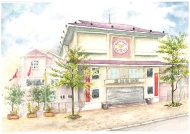 **Heung Yee Kuk (New Territories, Hong Kong)** Painting titled "**Heung Yee Kuk (Ne…" by Vanessa Tsang, Original Artwork, Watercolor