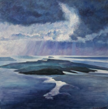 "Santorini Magic 9" başlıklı Tablo Sokratis Evgenidis Sokratis Evgenidis tarafından, Orijinal sanat, Akrilik