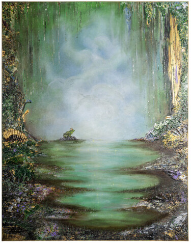 Painting titled "Reinette" by Léa Jeanne Marthe, Original Artwork, Acrylic Mounted on Wood Stretcher frame