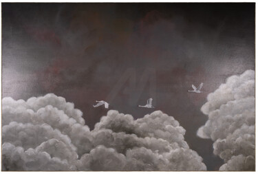 "Vapeurs" başlıklı Tablo Léa Jeanne Marthe tarafından, Orijinal sanat, Akrilik Ahşap Sedye çerçevesi üzerine monte edilmiş