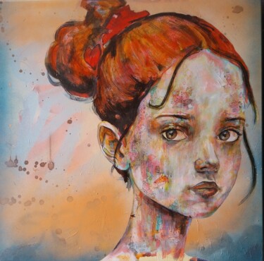 Peinture intitulée "zombie girly" par Pascal Fairier, Œuvre d'art originale, Acrylique Monté sur Châssis en bois