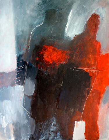 绘画 标题为“Composition 703” 由Engelina Zandstra, 原创艺术品, 丙烯 安装在木质担架架上