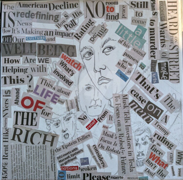 Collages titled "Poli-trickery colla…" by Helene, Original Artwork, Collages Mounted on artwork_cat.