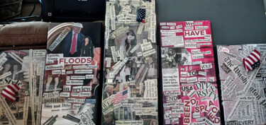 Collages titled "Pentaptych for coll…" by Helene, Original Artwork, Collages