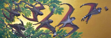 雕塑 标题为“Little Jurassic hun…” 由Anatoly Popov, 原创艺术品, 塑料 安装在木板上