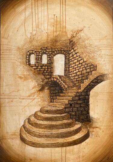 Merger Painting titled "Merger" by Andreja Panič Omahna, Original Artwork, Chalk