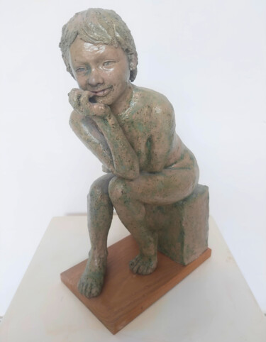 Discussion – Sculpture en céramique grès émaillée 雕塑 标题为“Discussion – Sculpt…” 由Eric Pelleau, 原创艺术品, 陶瓷