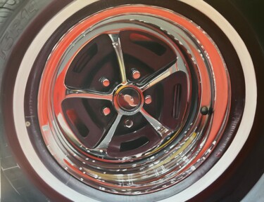绘画 标题为“Jante Ford mustang…” 由Gilbert Duchamp, 原创艺术品, 丙烯