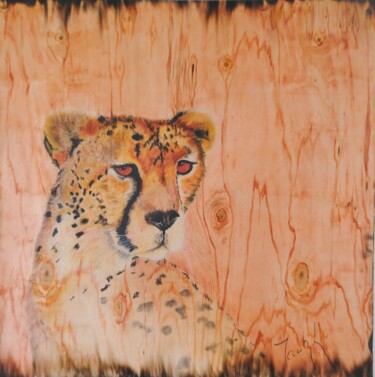 绘画 标题为“Un guépard dans le…” 由Jacqueline Leutwyler Kobi, 原创艺术品, 粉彩