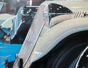 绘画 标题为“Citroën traction am…” 由Gilbert Duchamp, 原创艺术品, 丙烯 安装在木质担架架上