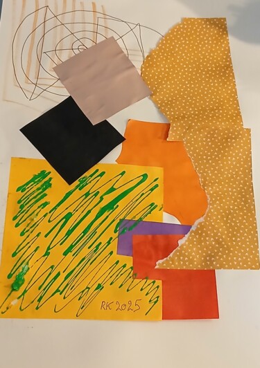Collages titled "Gelaagd" by Ronnie Kolner, Original Artwork, Collages