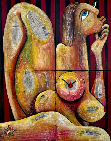 Mistress of Time (Quadriptych) 绘画 标题为“Mistress of Time (Q…” 由Mikhail Baranovskiy, 原创艺术品, 丙烯 安装在木质担架架上