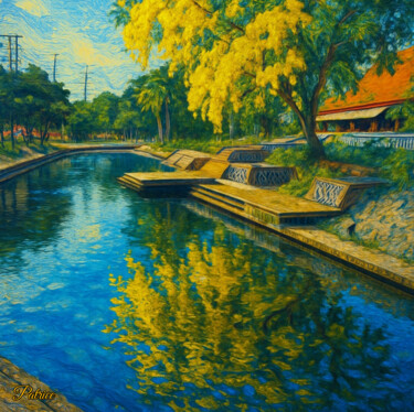 Printmaking titled "Serenity Along the…" by Patrick John Bennett (Patrice), Original Artwork, Digital Photography