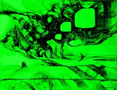 数字艺术 标题为“Наблюдатель” 由Varu Kadis, 原创艺术品, 数字油画