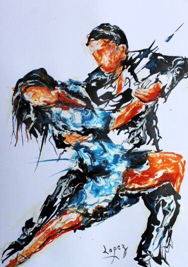 绘画 标题为“1796 Tango” 由Jean-Luc Lopez, 原创艺术品, 丙烯