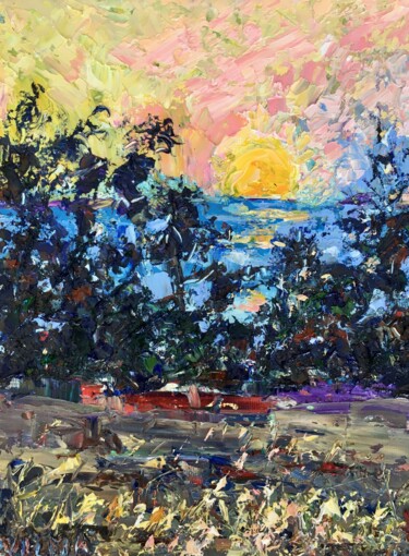"Sunset Oil Painting…" başlıklı Tablo Vilma Gataveckiene tarafından, Orijinal sanat, Petrol