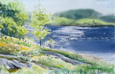 绘画 标题为“Spring landscape” 由Svetlana Safonova, 原创艺术品, 水彩