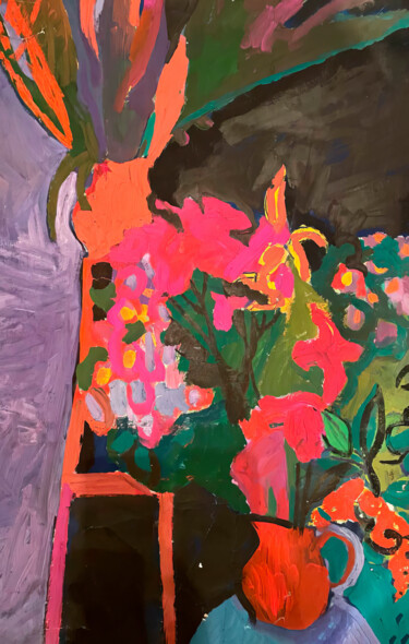绘画 标题为“Joyful Floral Dance” 由Yerkezhan Kamentayeva, 原创艺术品, 丙烯