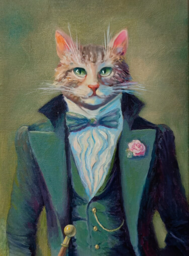绘画 标题为“Cat 2” 由Yerkezhan Kamentayeva, 原创艺术品, 丙烯