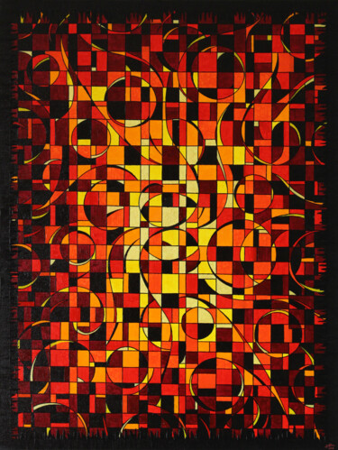 Fragmentation Chaleureuse 绘画 标题为“Fragmentation Chale…” 由Jonathan Pradillon, 原创艺术品, 丙烯 安装在木质担架架上