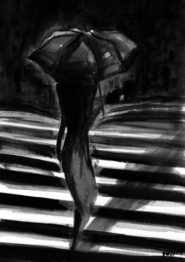 Pintura titulada "Y aún así… dio el p…" por Salsor, Obra de arte original, Acuarela