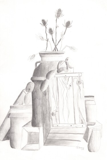 绘画 标题为“First Drawing I Eve…” 由Janel Bragg, 原创艺术品, 铅笔