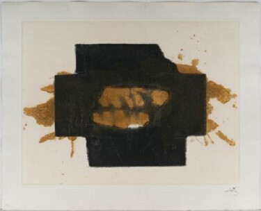 印花与版画 标题为“Nocturn matinal – 9” 由Antoni Tàpies, 原创艺术品, 蚀刻 安装在纸板上