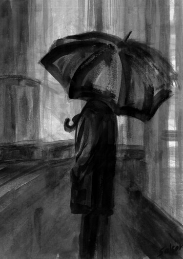 Pintura titulada "Figura urbana" por Salsor, Obra de arte original, Acuarela