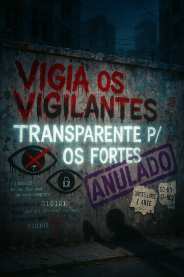 数字艺术 标题为“VIGIA OS VIGILANTES…” 由Wagner Pyter (Olun), 原创艺术品, AI生成的图像