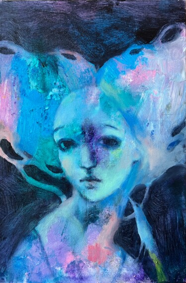 绘画 标题为“Secrets of the Soul” 由Isolde Pavlovskaya, 原创艺术品, 丙烯 安装在纸板上