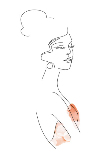 数字艺术 标题为“Minimalist Woman Li…” 由Tutsi Nellis, 原创艺术品, 2D数字工作