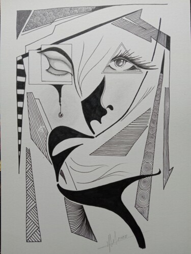 Drawing titled "Inconformada/noncof…" by Miguel Marques, Original Artwork, Ink