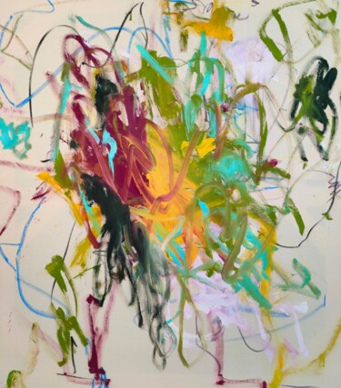 Floral Emotion 绘画 标题为“Floral Emotion” 由Emily Starck, 原创艺术品, 丙烯 安装在木质担架架上