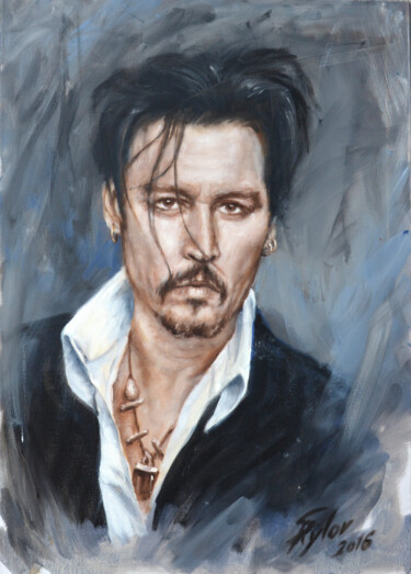 绘画 标题为“"Depp"” 由Sergej Rylov, 原创艺术品, 油 安装在木质担架架上