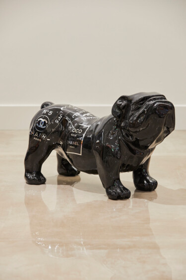 雕塑 标题为“Coco Bulldog Chrome” 由James Chiew, 原创艺术品, 铸件