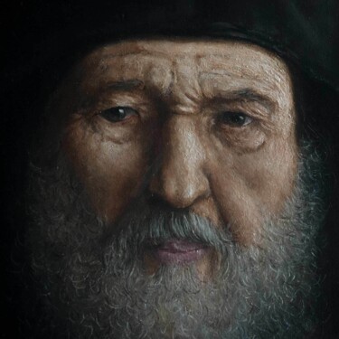Painting titled "Portrait of Bishop…" by Milos Todorovic, Original Artwork, Oil