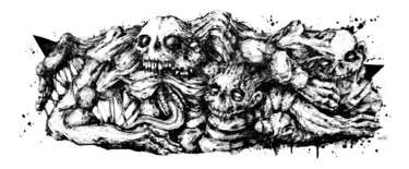 图画 标题为“A mountain of flesh” 由Аксенов Руслан, 原创艺术品, 丙烯