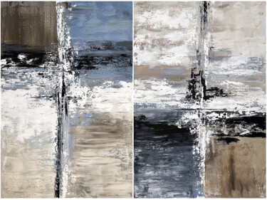 绘画 标题为“Neutral Abstract Di…” 由Tatiana Malinovscaia, 原创艺术品, 丙烯 安装在木质担架架上