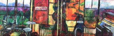 绘画 标题为“Preservation Hall” 由B.Piatti, 原创艺术品, 油 安装在木质担架架上