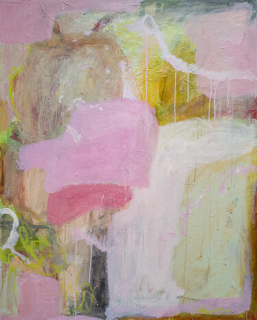 Warm Abstract painting acrylic 绘画 标题为“Warm Abstract paint…” 由Natalya Volynska, 原创艺术品, 丙烯 安装在木质担架架上