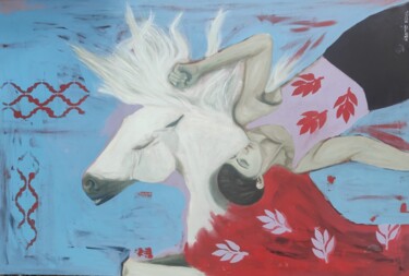 图画 标题为“White anges's dream” 由Üsame Güler, 原创艺术品, 丙烯