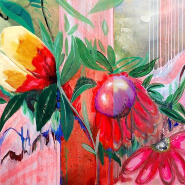 绘画 标题为“Whispers before dawn” 由Poonam Choudhary, 原创艺术品, 油 安装在木质担架架上