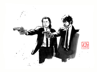 图画 标题为“pulp fiction 2025” 由Péchane, 原创艺术品, 水彩