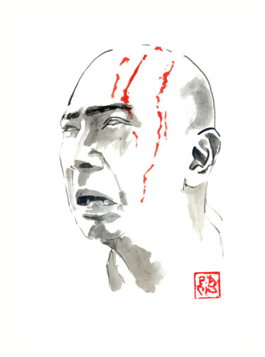 图画 标题为“the bad one” 由Péchane, 原创艺术品, 水彩
