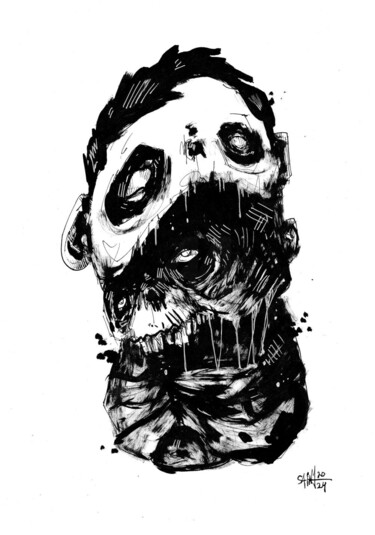 图画 标题为“Mr. Belayagolova ink” 由Аксенов Руслан, 原创艺术品, 丙烯